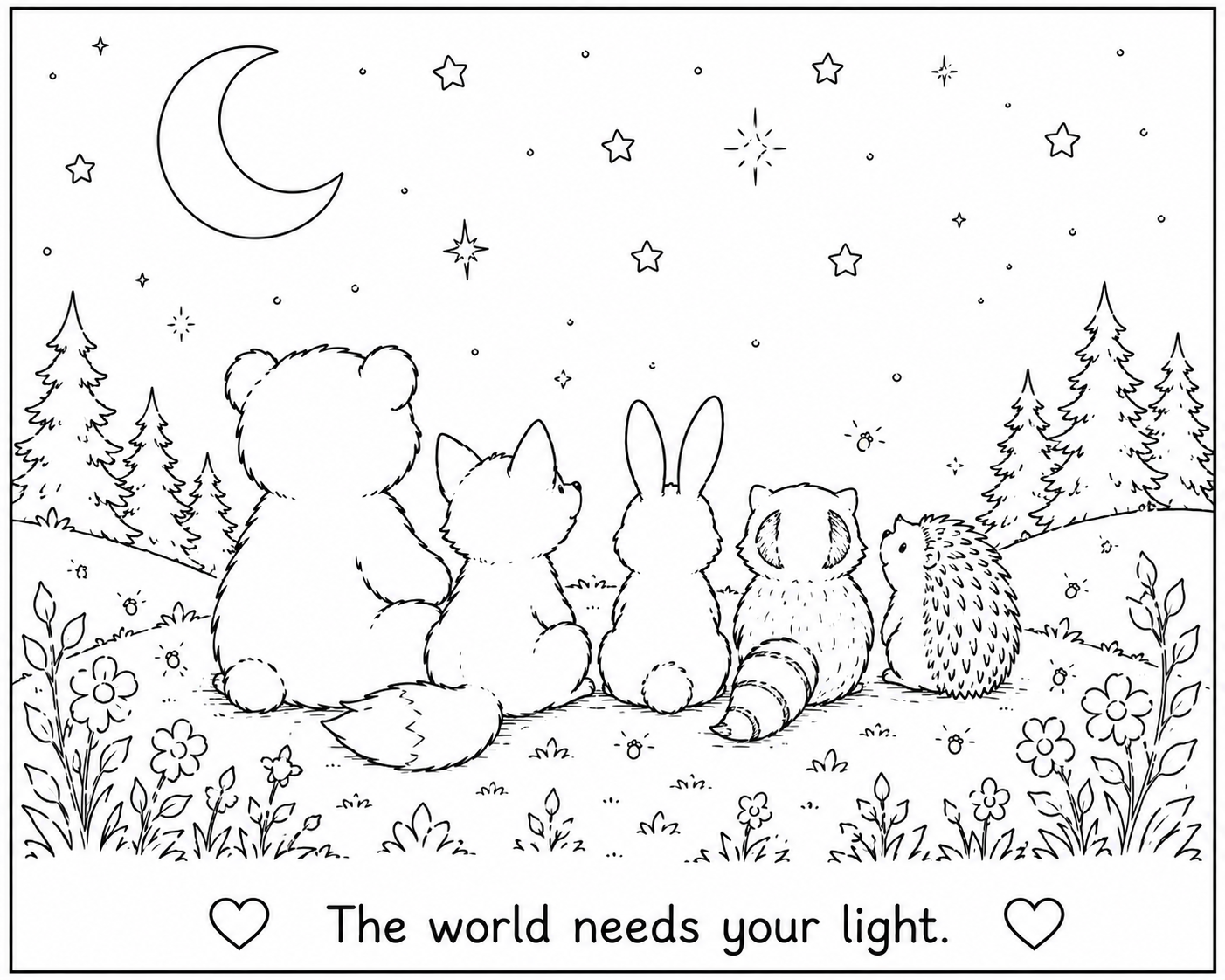 The World Needs Your Light coloring page 8